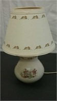 Royal Doulton Bunnykins Lamp W/ Cracks As Shown
