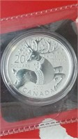 2012 Canada Fine Silver $20 Reindeer Coin NO TAX