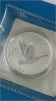 2014 Canada Fine Silver $20 Canada Goose Coin NO