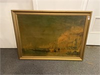 Antique Oil Painting of Venice