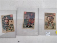 3 1953 parkhurst cards