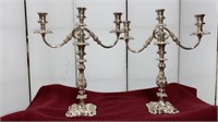 Pair of Victorian candelabras silver Plated