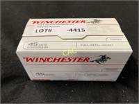 100rds Winchester 45 Auto 230gr FMJ