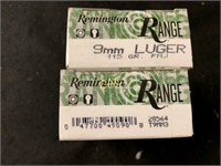 100rds Remington 9mm Luger 115gr FMJ
