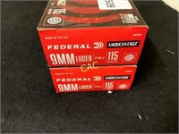 50rds Federal 9mm Luger 124gr FMJ