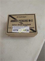 20rds 30-06 Springfield Armor Piercing M-2