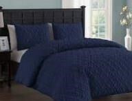 Qn Sz Navy Woodbridge 3 Piece Duvet Cover Set