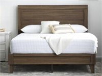 King Sz Rustic Mahogany Classic Wood Platform Bed