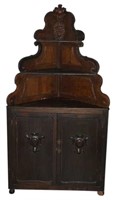 American Classical Revival Walnut Corner Etagere