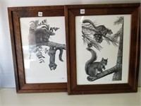 (2) Limited Edition Squirrel Prints by Michael