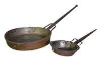Antique Copper Handled Pans