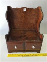 Vintage Wood Stand w/drawer, 13" x 9" x 17"