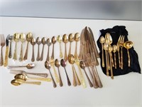 Vtg Gold Colored Silverware by W.M. Rogers and