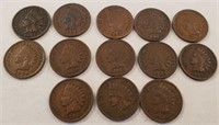 (13) Indian Head Cents **
