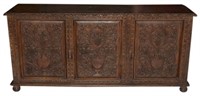 A Spanish Colonial Revival Oak Cabinet