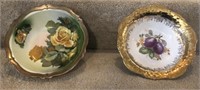 2 Gold Rimmed Bowls- Handpainted