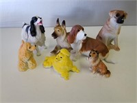 (7) toy Dog Figures