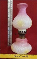 "Daisy" Rose Milk Glass Lamp