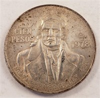 1978 MO Mexico Silver Cien Pesos