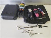 (2) Wahl Clippers w/ attachments, Cases and (3)