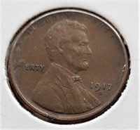 1917-S Lincoln Wheat Cent, Better Condition