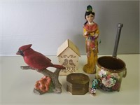 Assorted Decor, Asian Figure, Bird Figure, Brass