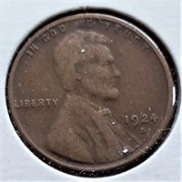 1924-S Lincoln Wheat Cent, Higher Grade