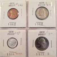 Collection of 4 Gem Proof Coins