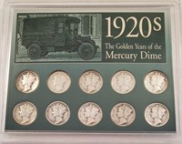 1920's The Golden Years of Mercury Dime Set