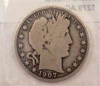 1907-O Barber 1/2 Dollar