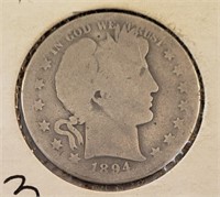 1894-S Barber 1/2 Dollar