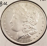 1882-O Morgan Silver Dollar, Higher Grade