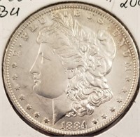 1884-O Morgan Silver Dollar, Higher Grade