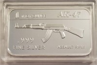 1 oz AK-47 Silver Bar