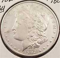 1902-O Morgan Silver Dollar, Higher Grade