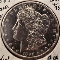 1884-S Morgan Silver Dollar, Higher Grade