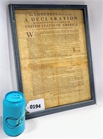 Framed Print Declaration Of Independence