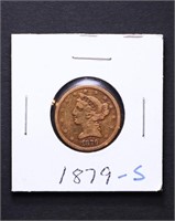 $5 GOLD 1879-S
