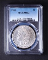 1902 MORGAN SILVER DOLLAR $1 - PCGS (MS63)