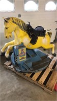 Vintage Amtee Giant Ride Coin Operated Horse