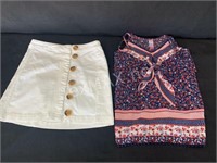 Women’s Mini Skirt And Fashion Tank Top