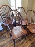 Kitchen table and four Bentwood chairs