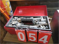 STACK ON RED TOOL BOX W/CONTENTS SOCKETS