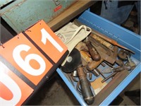 DRAWER OF WOOD WORKING TOOLS, SANDPAPER