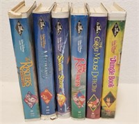 (6) Vintage Black Diamond Disney VHS Movies