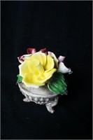 Capodimonte Porcelain Figurine Potted Roses