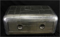 AIRPLANE SHEETMETAL COFFEE TABLE TRUNK WITH RIVETS