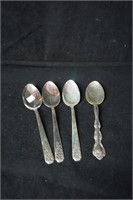 Collection of Four Silver Plate Spoons