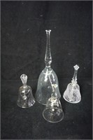 Collection of Four Glass Bells