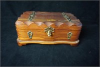 Small Lined Lane Cedar Box with Lock and Key